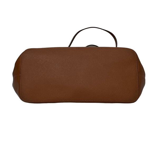 Michael Kors Acorn Brown Leather Tote Bag - Picture 7 of 14